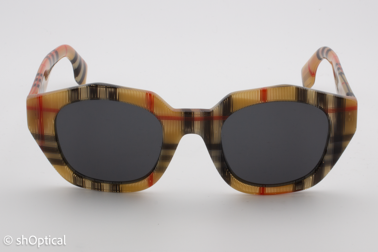 Burberry B4288 3778/87 Womens Full Rim Sunglasses Tartan 46mm