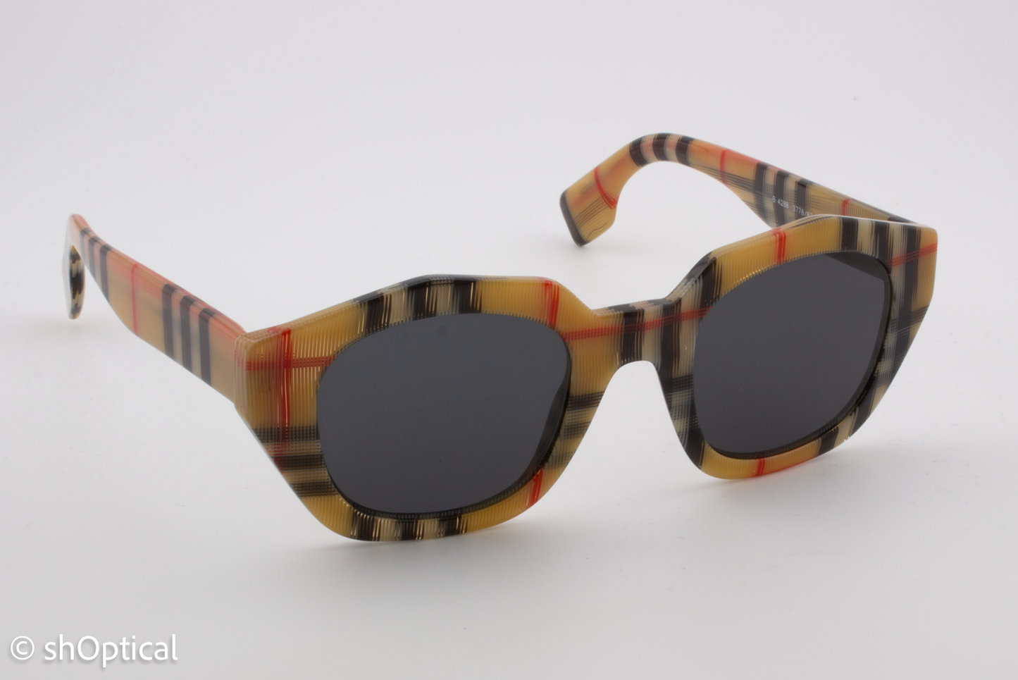 Burberry B4288 3778/87 Womens Full Rim Sunglasses Tartan 46mm