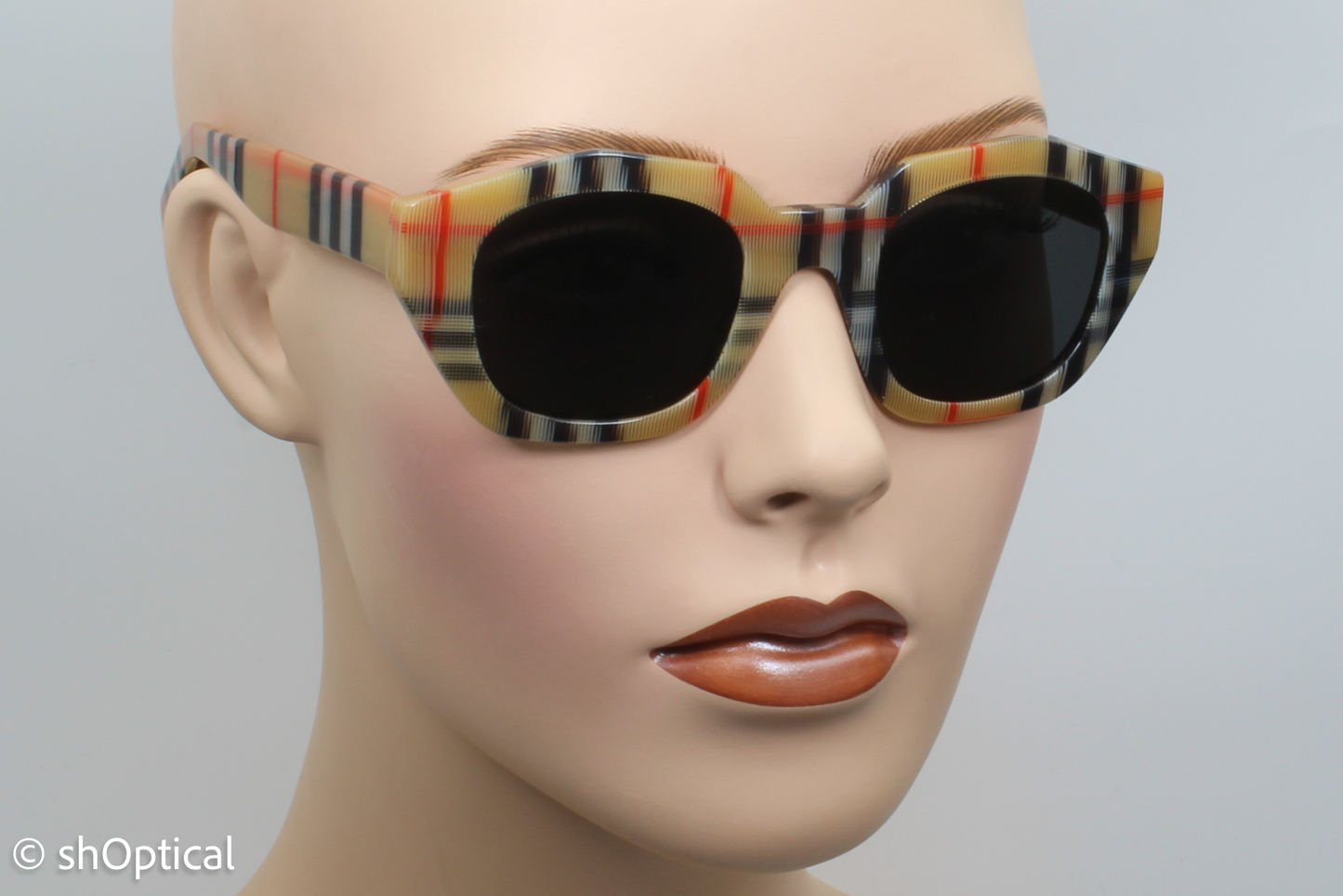 Burberry B4288 3778/87 Womens Full Rim Sunglasses Tartan 46mm