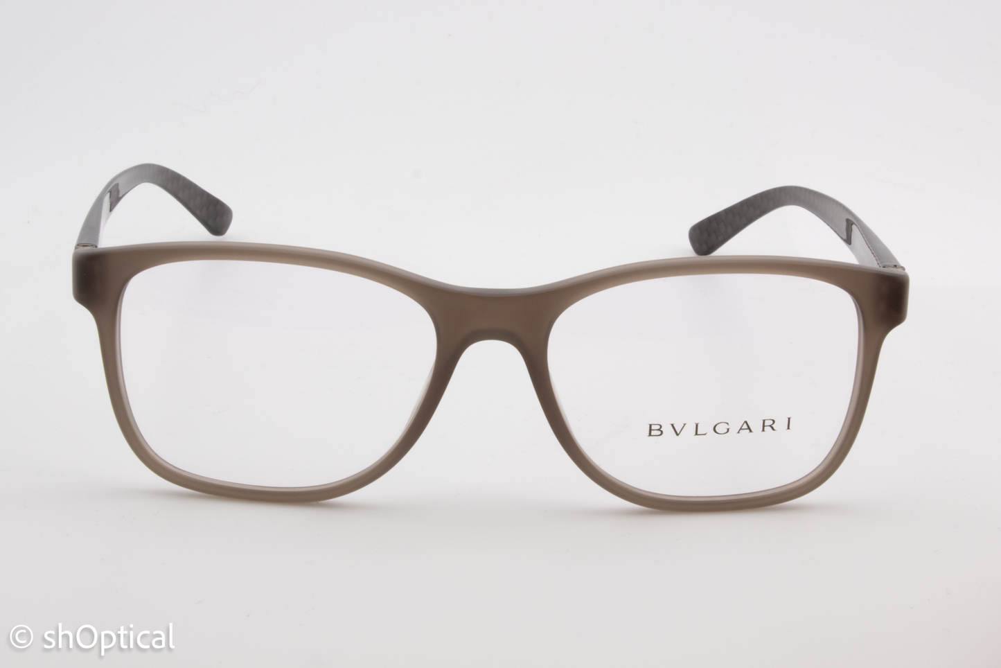 Bvlgari 3036  Male Square Glasses Frame Matte Turtledove Grey 55mm