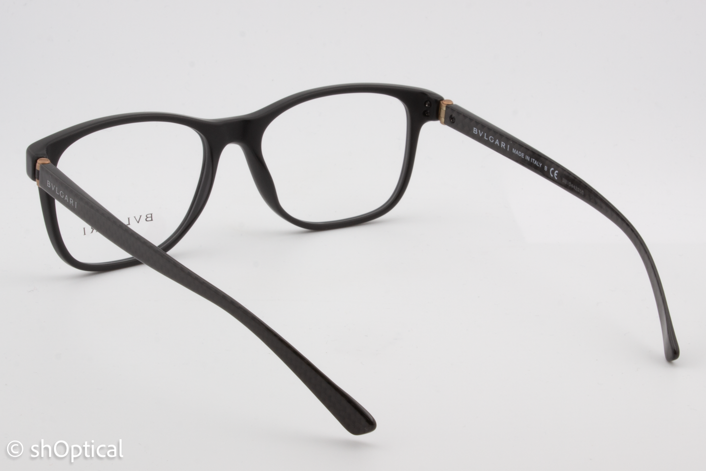 Bvlgari 3036  Male Square Glasses Frame Matte Black 55mm