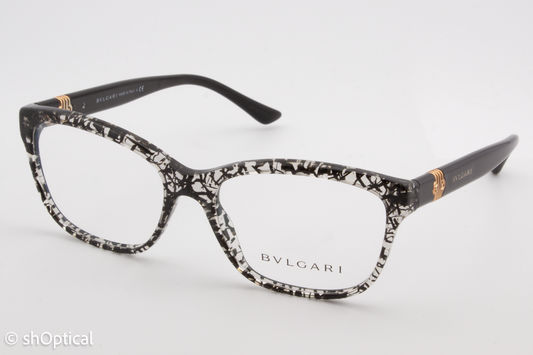 Bvlgari 4115  Female Square Glasses Frame Black San Pietrino 54mm