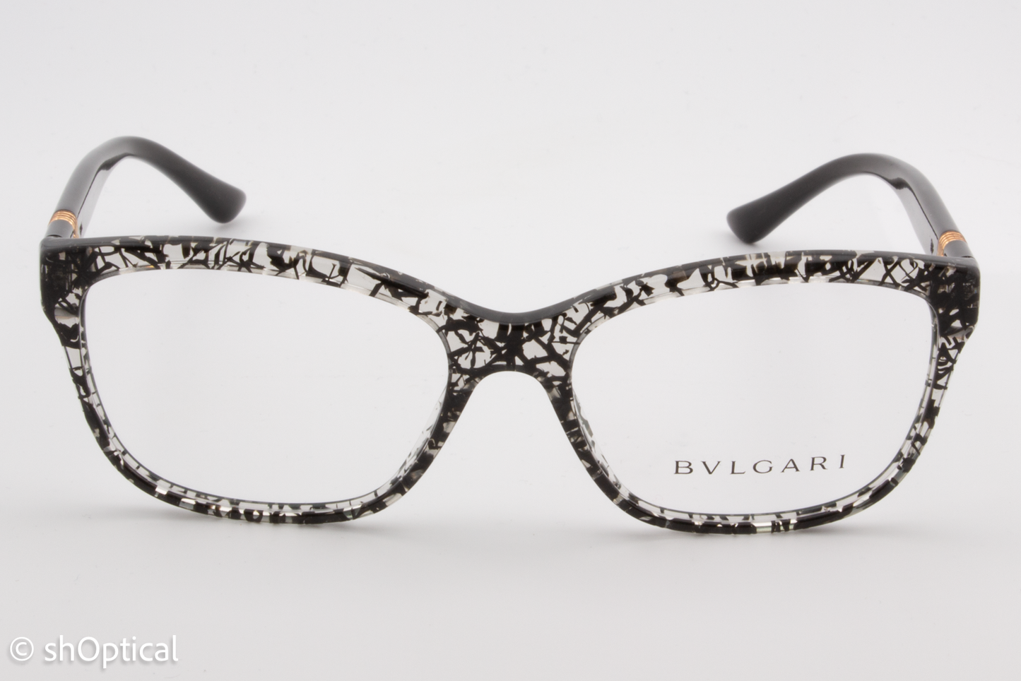 Bvlgari 4115  Female Square Glasses Frame Black San Pietrino 54mm