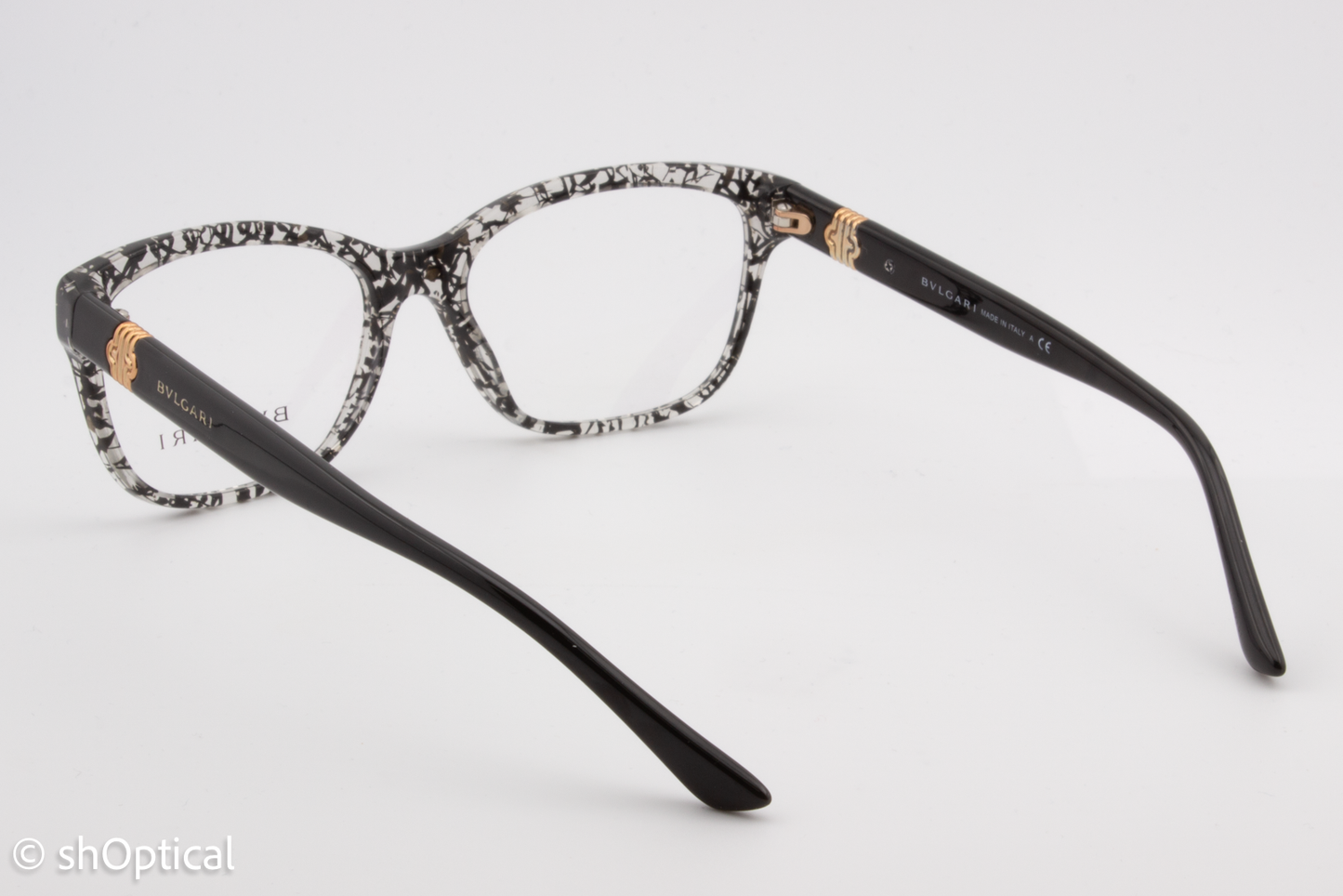 Bvlgari 4115  Female Square Glasses Frame Black San Pietrino 54mm