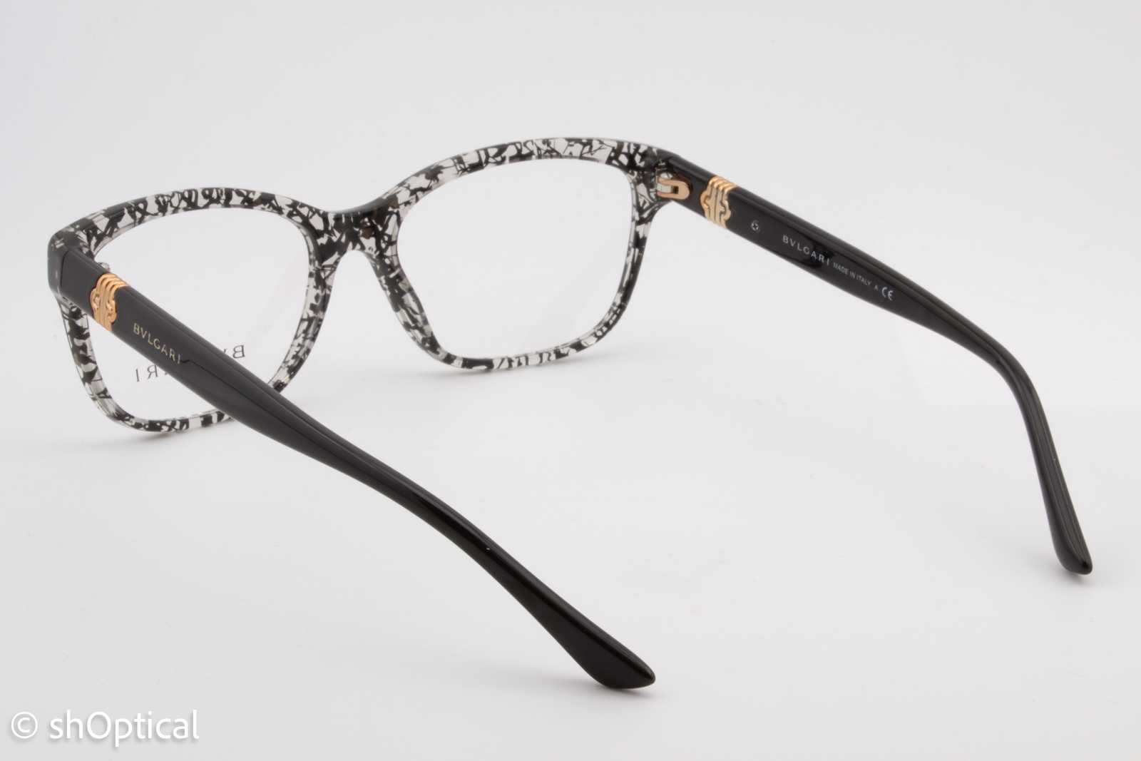 Bvlgari 4115  Female Square Glasses Frame Black San Pietrino 54mm