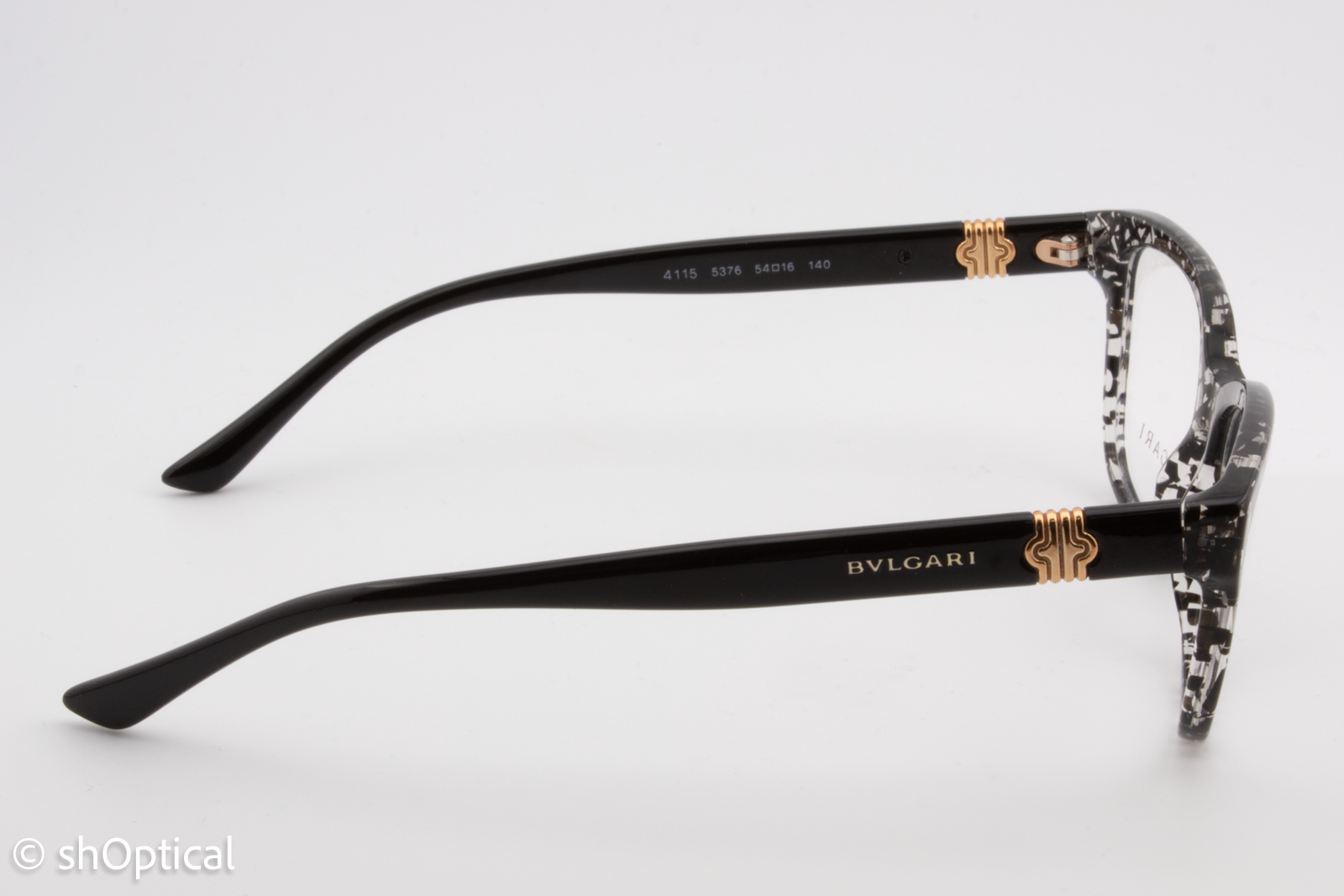 Bvlgari 4115  Female Square Glasses Frame Black San Pietrino 54mm