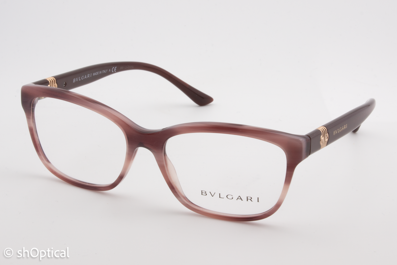 Bvlgari 4115  Female Square Glasses Frame Pink Havana 54mm