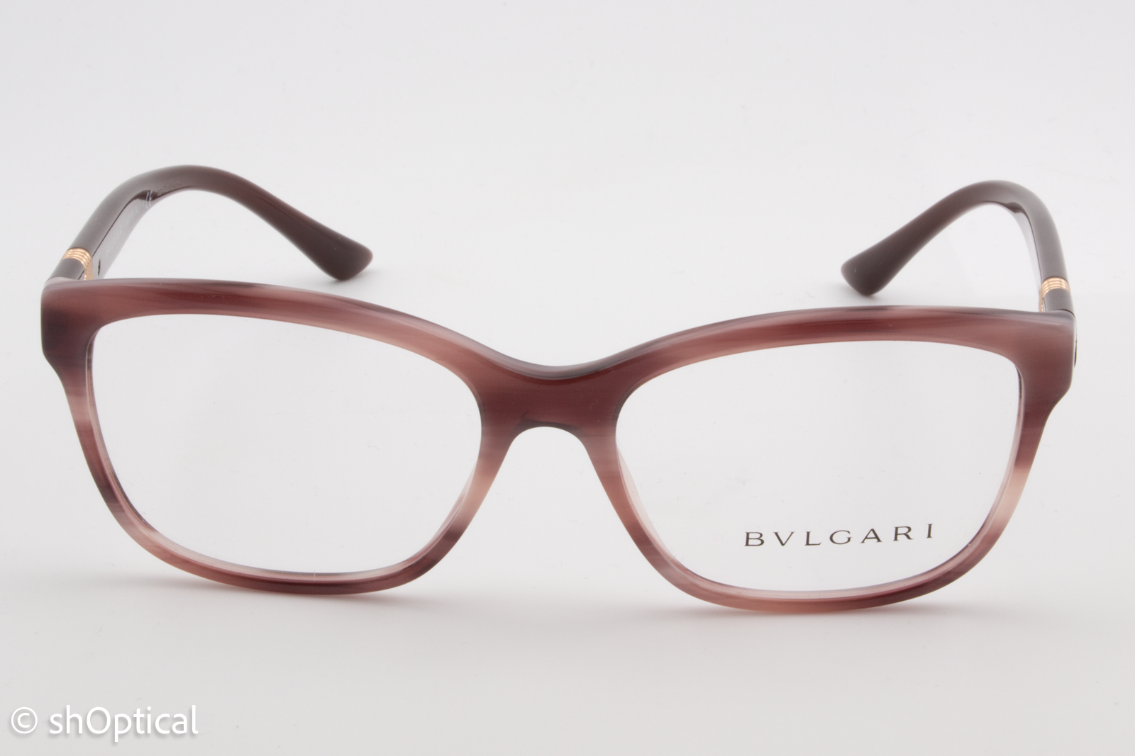 Bvlgari 4115  Female Square Glasses Frame Pink Havana 54mm