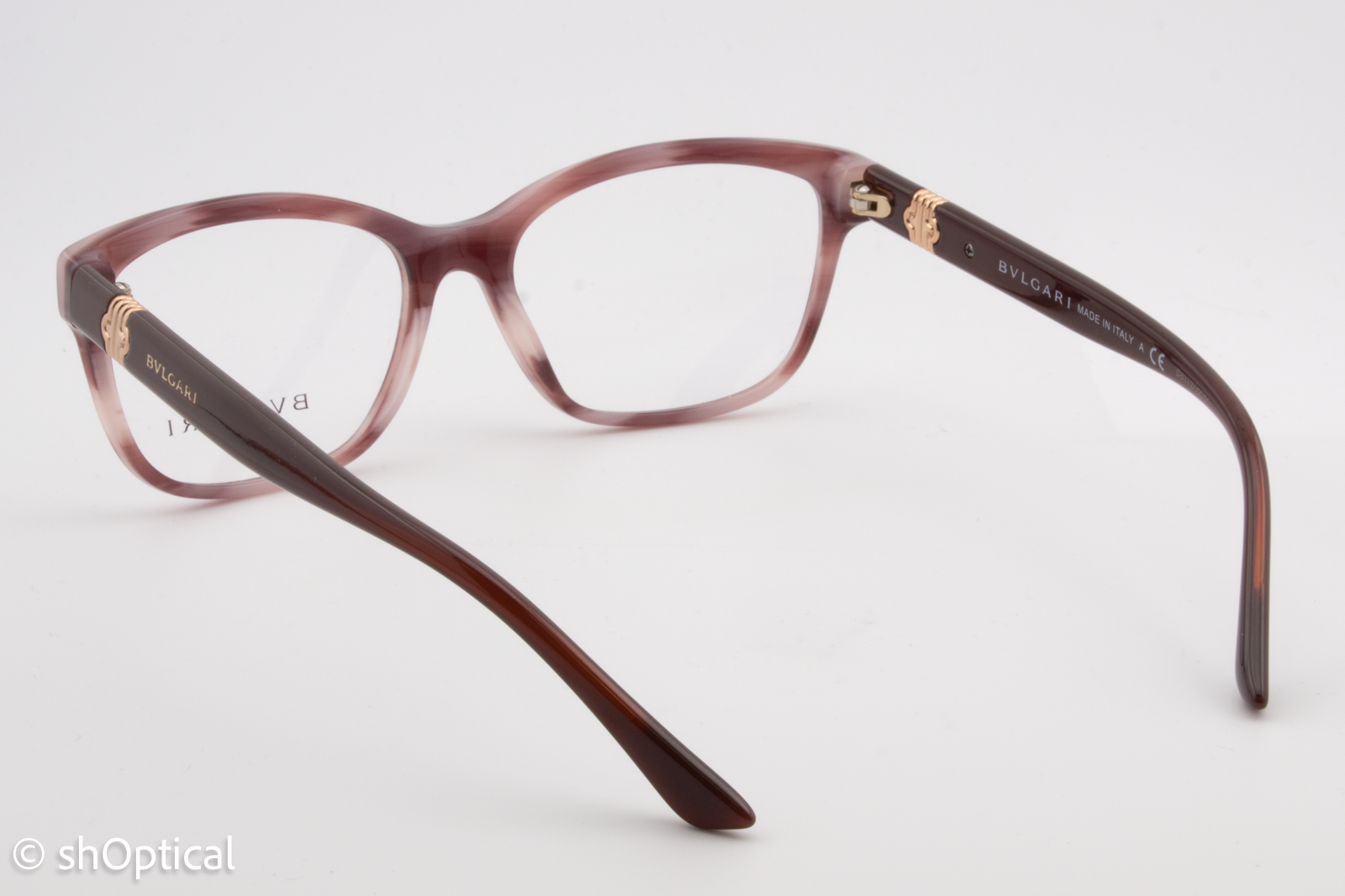 Bvlgari 4115  Female Square Glasses Frame Pink Havana 54mm