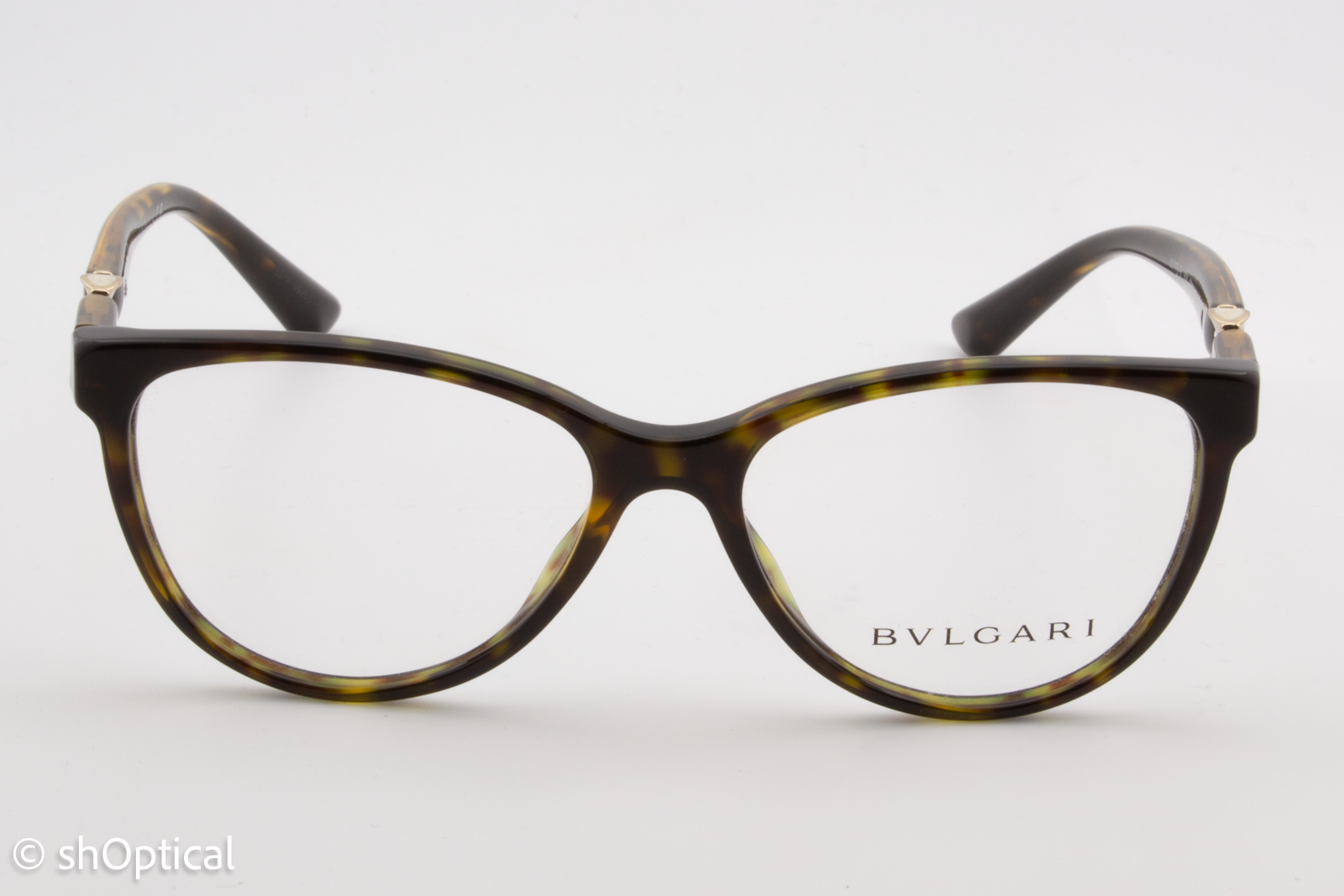 Bvlgari 4119-B  Female Cat Eye Glasses Frame Dark Havana 52mm