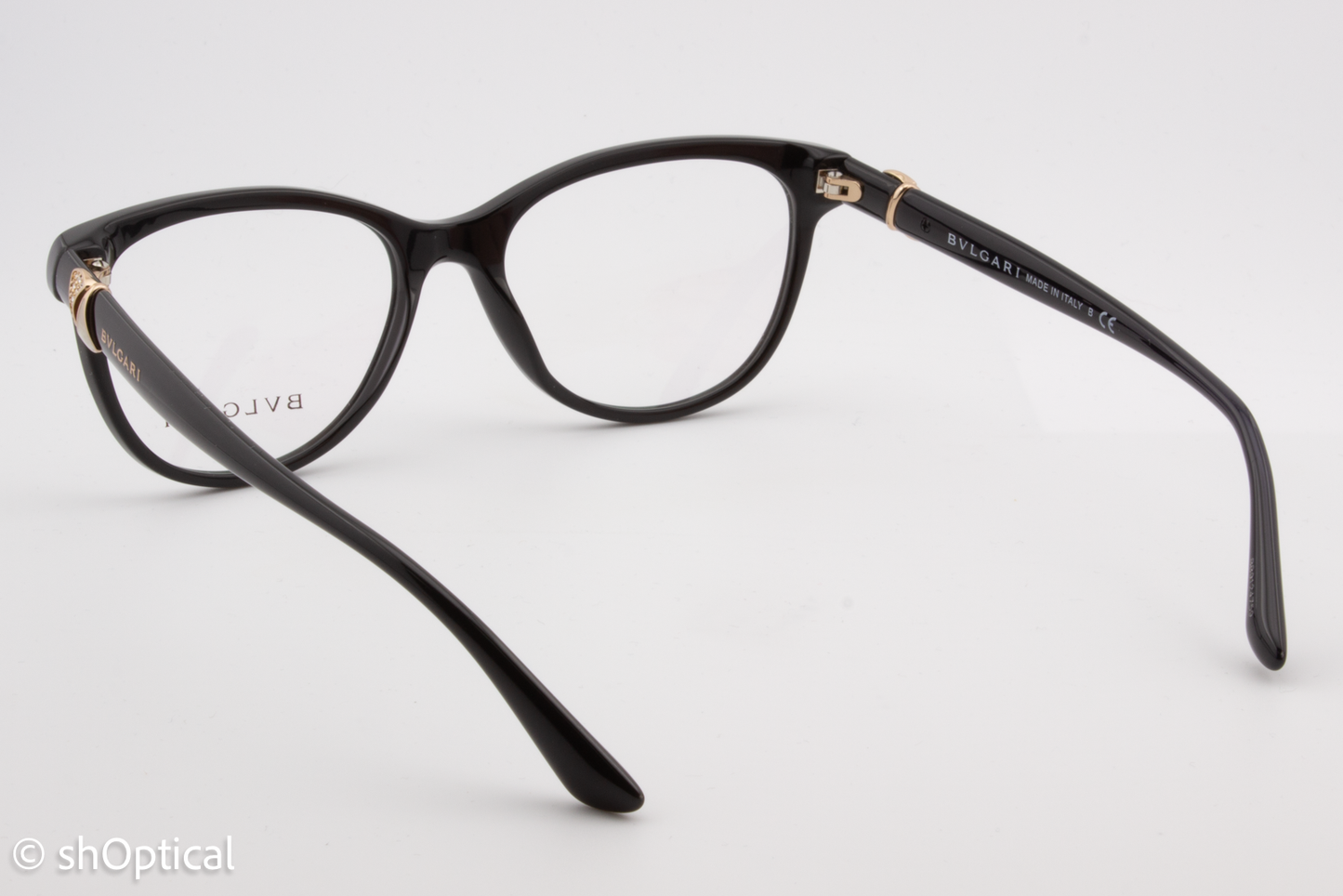 Bvlgari 4127-B  Female Cat Eye Glasses Frame Black 54mm