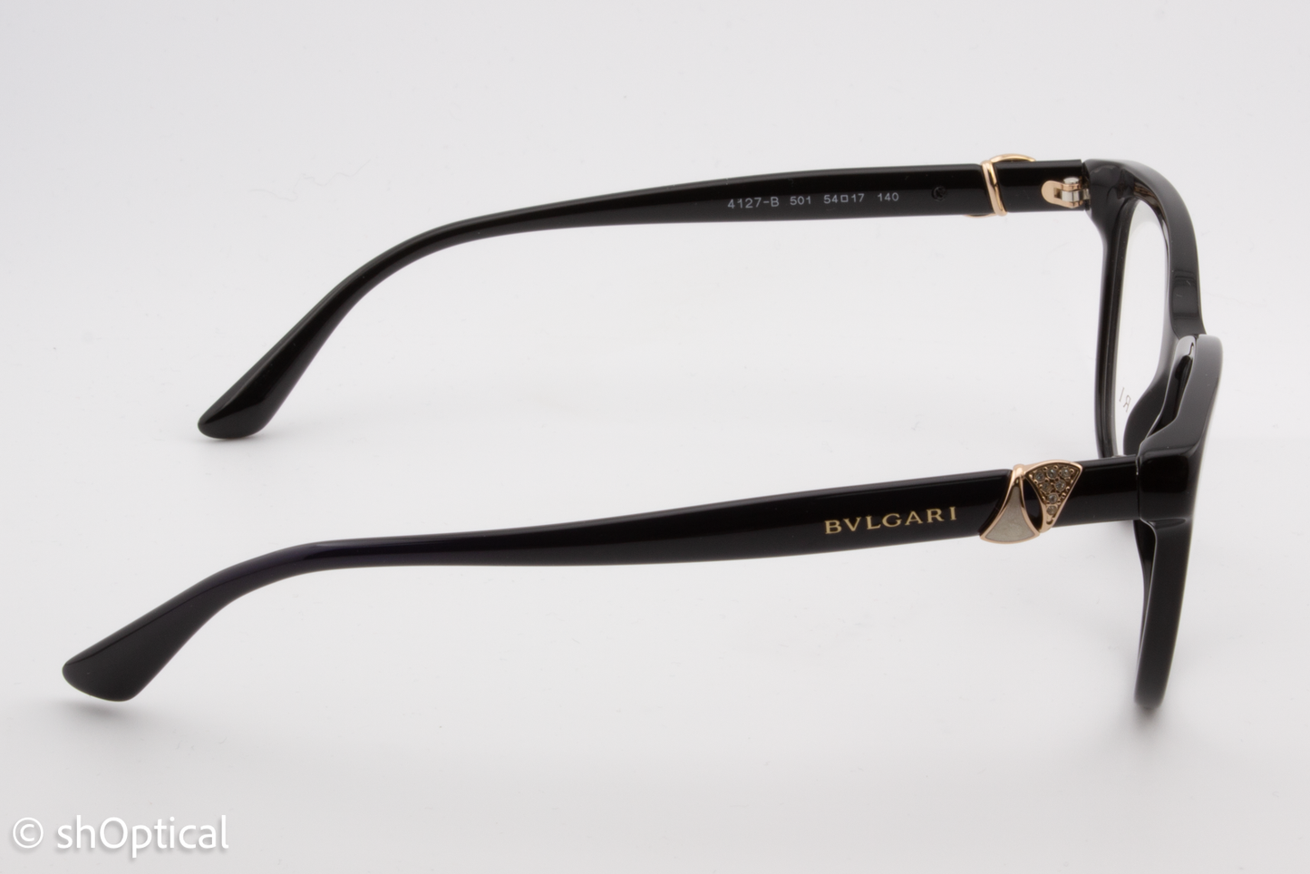 Bvlgari 4127-B  Female Cat Eye Glasses Frame Black 54mm
