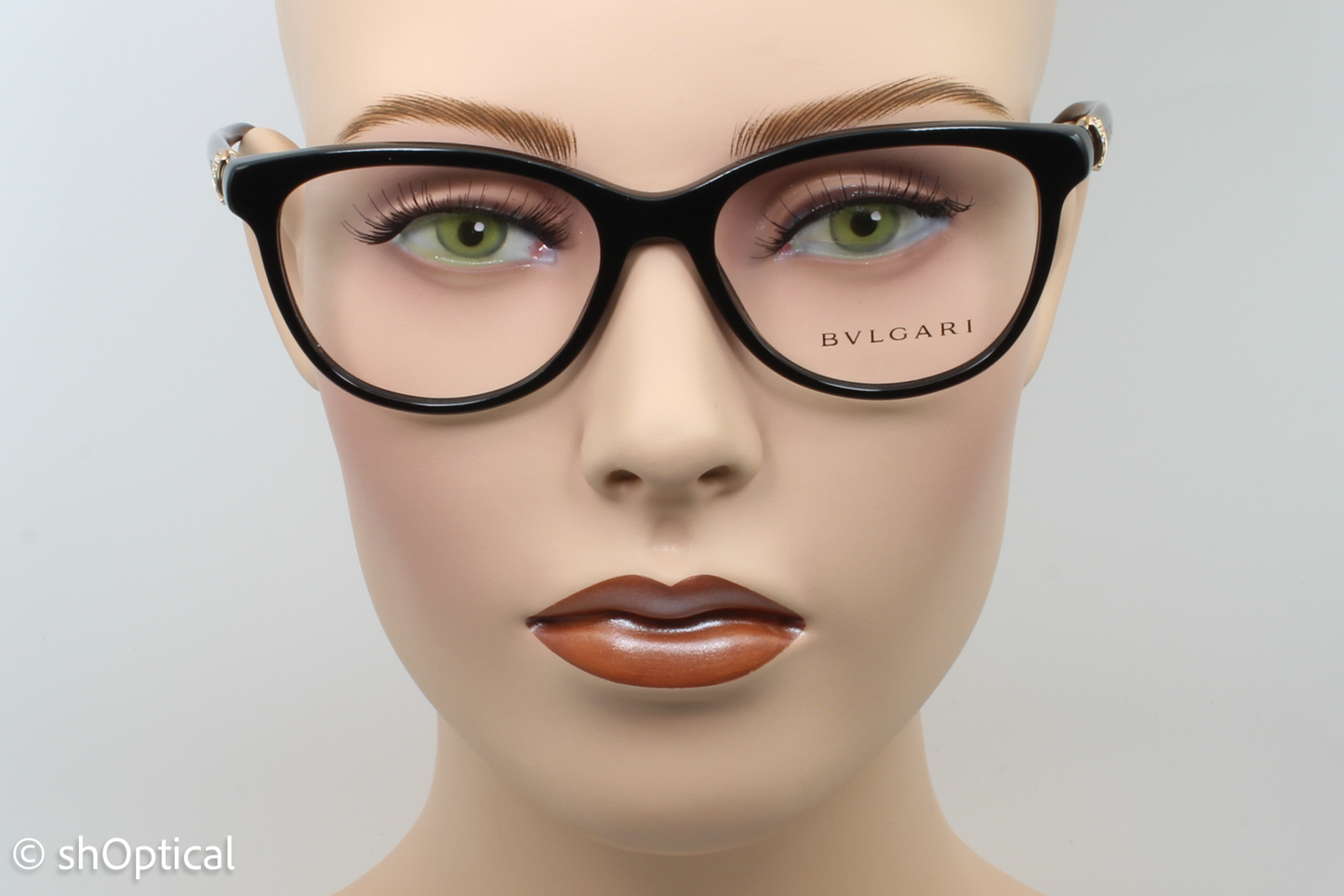 Bvlgari 4127-B  Female Cat Eye Glasses Frame Black 54mm