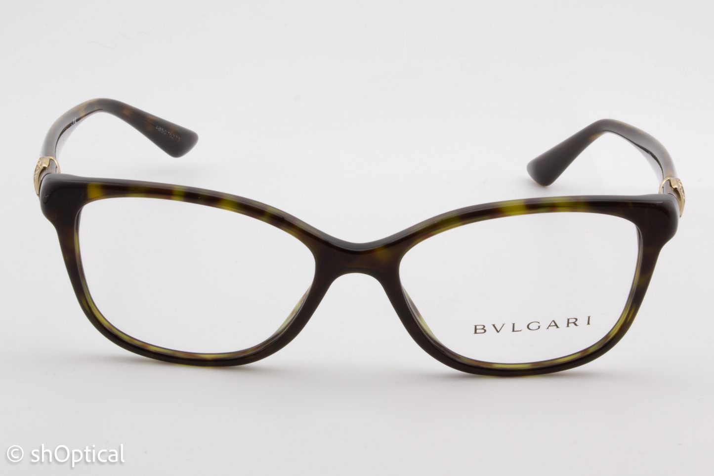 Bvlgari 4128-B  Female Cat Eye Glasses Frame Dark Havana 52mm