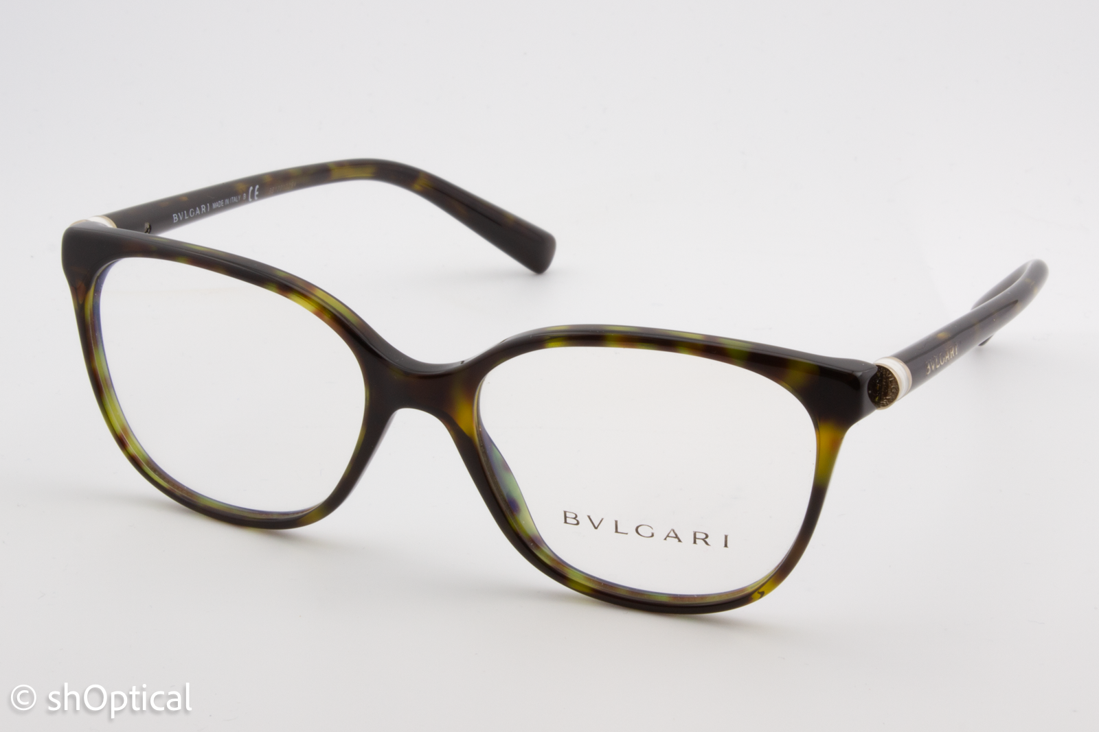 Bvlgari 4129  Male Cat Eye Glasses Frame Dark Havana 52mm