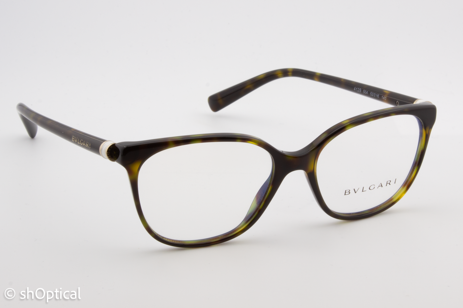 Bvlgari 4129  Male Cat Eye Glasses Frame Dark Havana 52mm