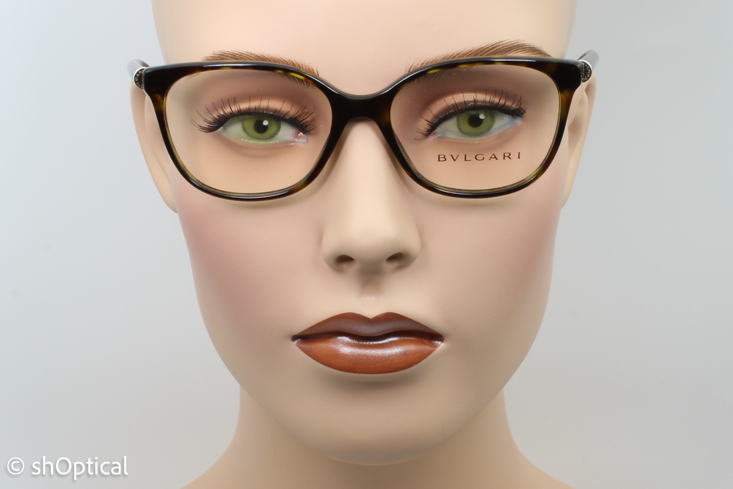 Bvlgari 4129  Male Cat Eye Glasses Frame Dark Havana 52mm