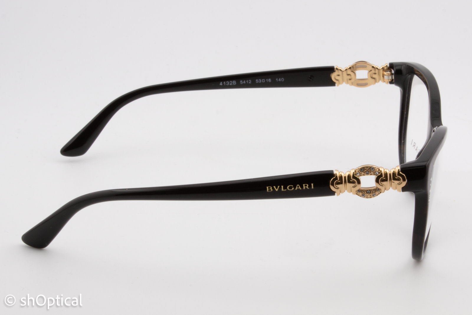 Bvlgari 4132B  Male Cat Eye Glasses Frame Bvlgari Black (Mamba) 53mm