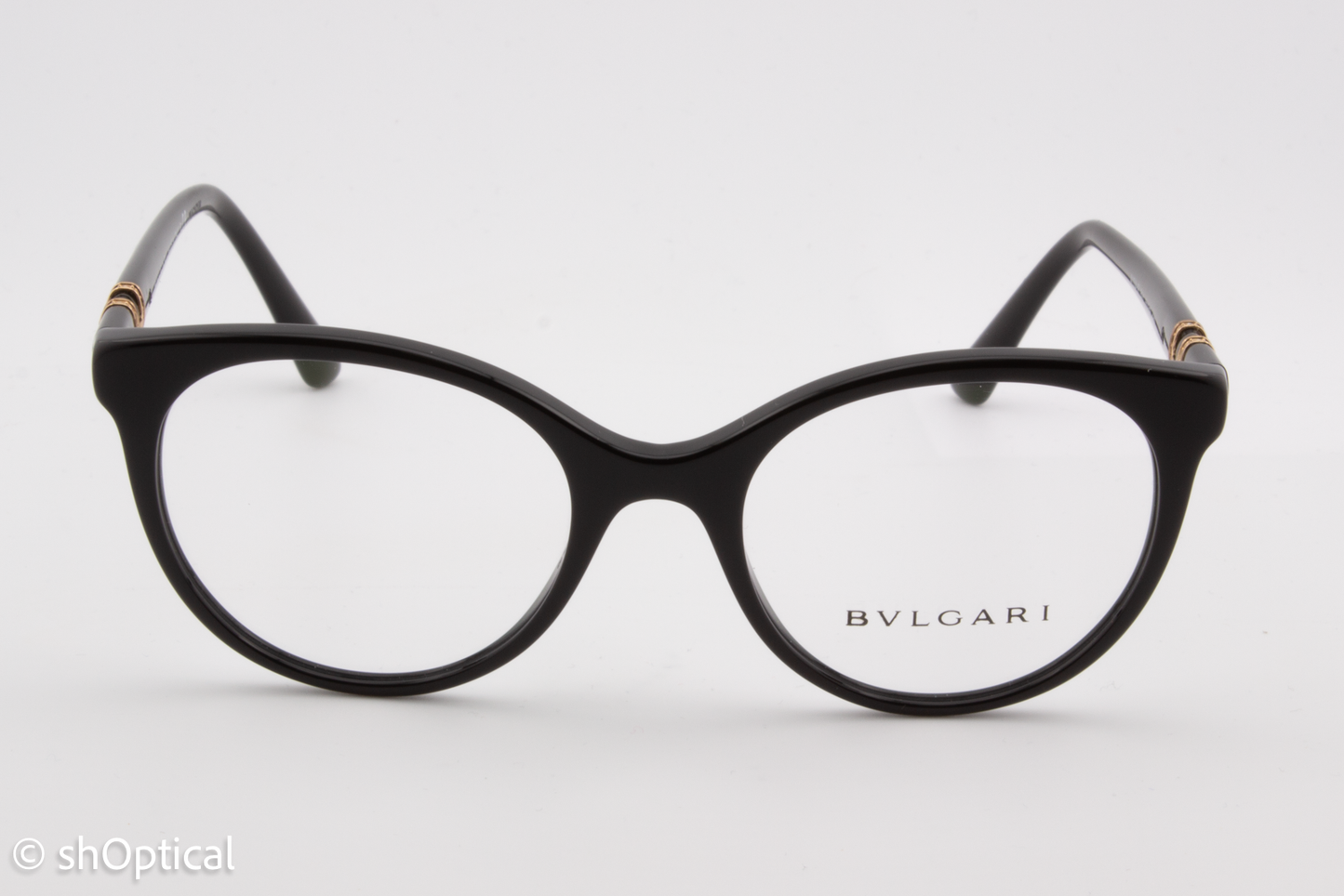Bvlgari 4134-B  Female Round Glasses Frame Black 51mm