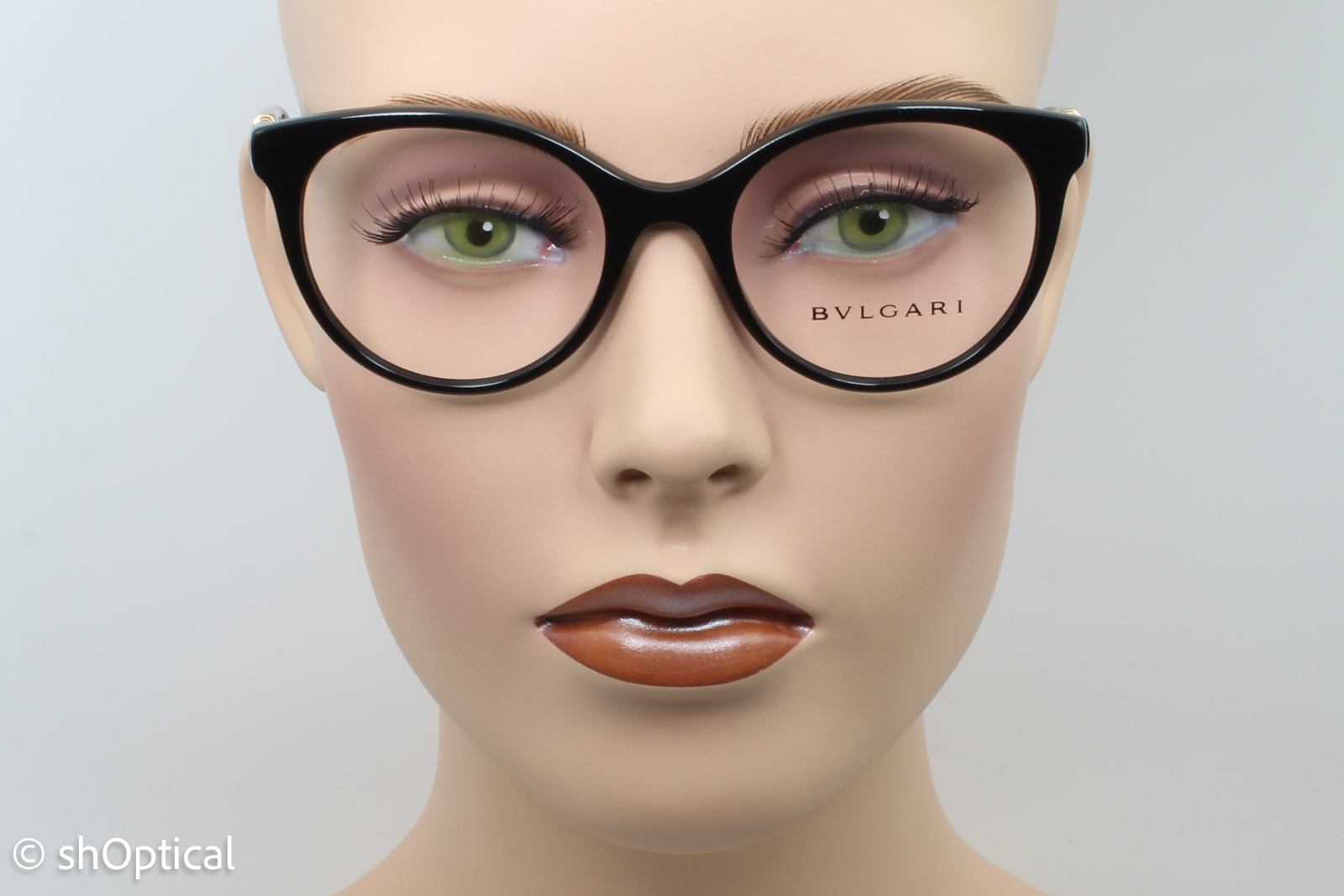 Bvlgari 4134-B  Female Round Glasses Frame Black 51mm