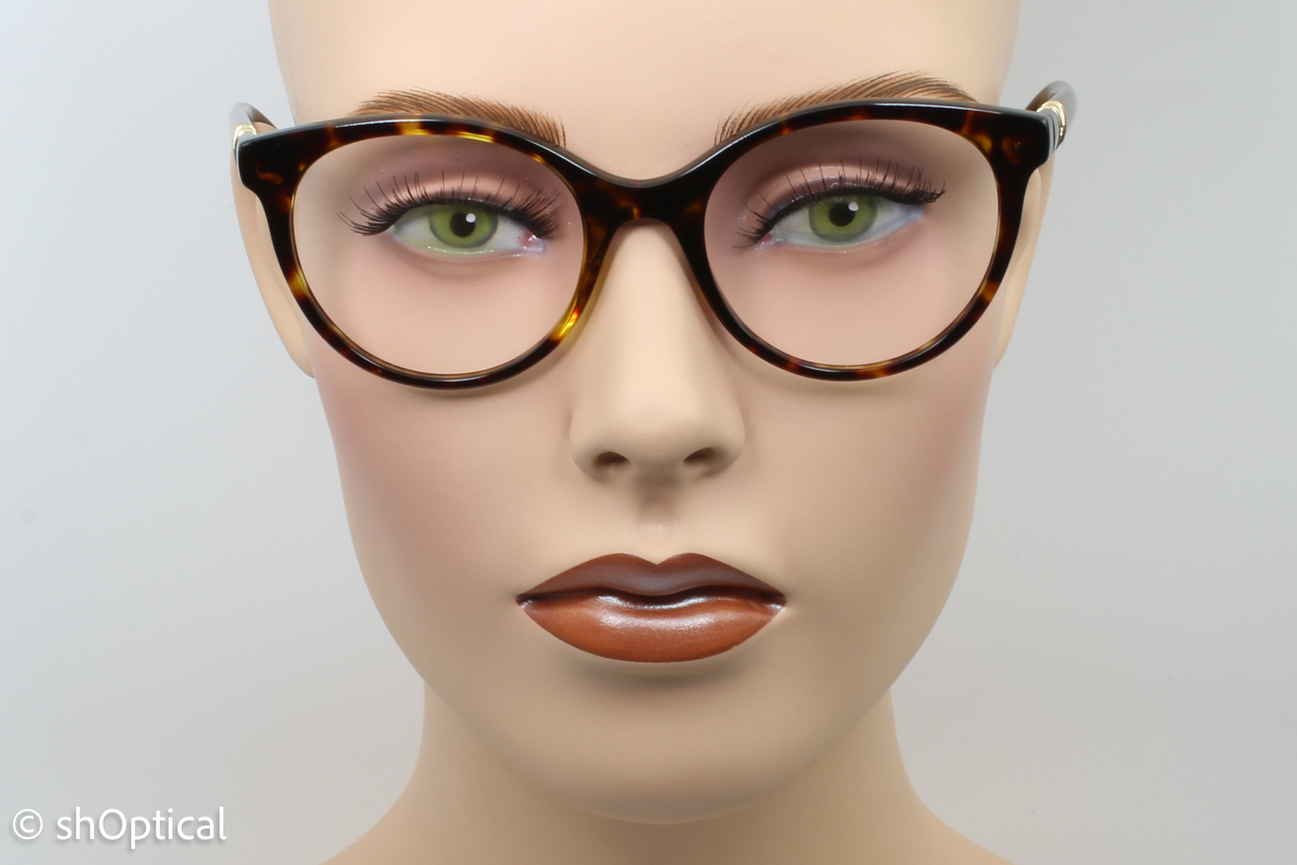 Bvlgari 4134-B  Female Round Glasses Frame Dark Havana 51mm