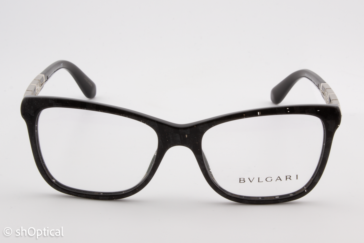 Bvlgari 4135-B  Female Square Glasses Frame Bvlgari Black (Mamba) 53mm