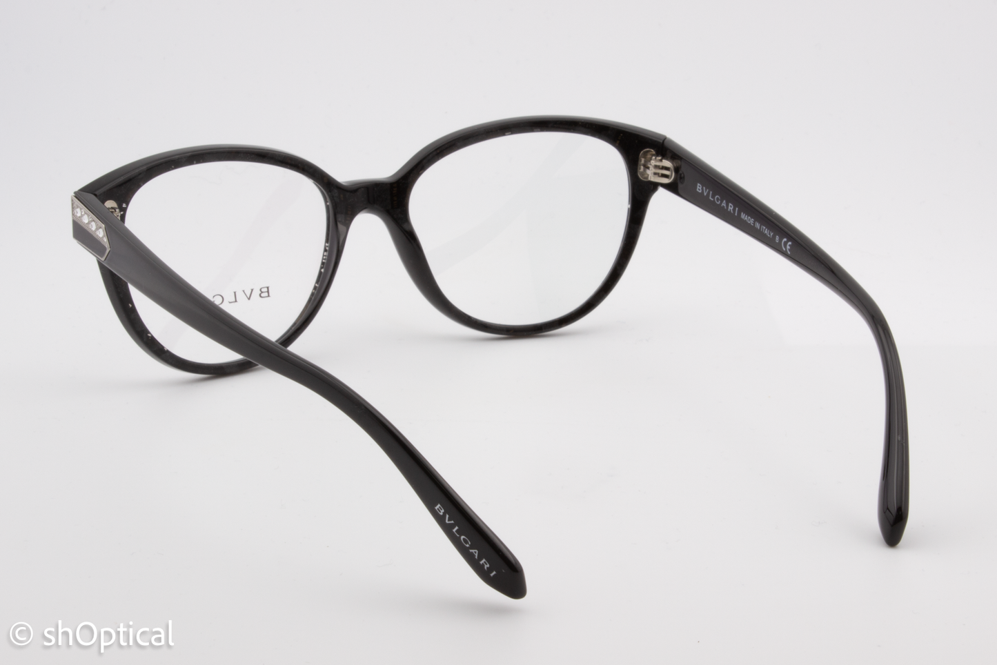 Bvlgari 4136-B  Female Cat Eye Glasses Frame Bvlgari Black (Mamba) 54mm
