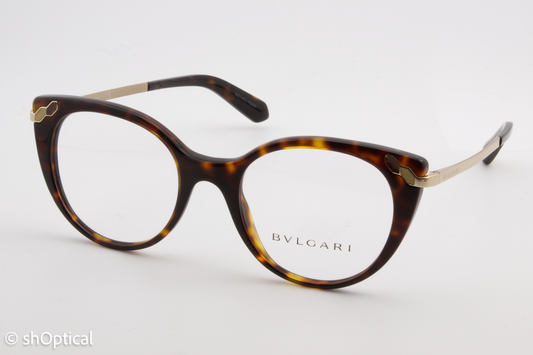 Bvlgari 4150  Female Cat Eye Glasses Frame Dark Havana 49mm