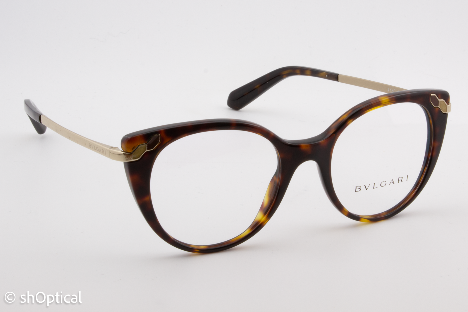Bvlgari 4150  Female Cat Eye Glasses Frame Dark Havana 49mm