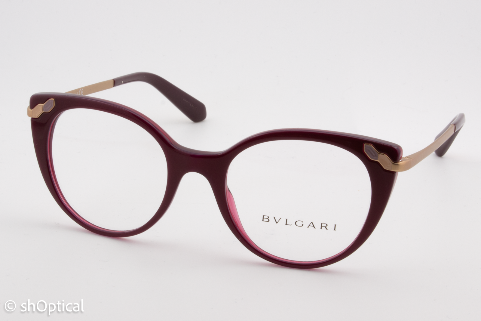 Bvlgari 4150  Female Cat Eye Glasses Frame Top Marc on Violet 49mm