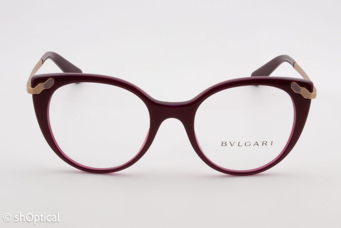 Bvlgari 4150  Female Cat Eye Glasses Frame Top Marc on Violet 49mm