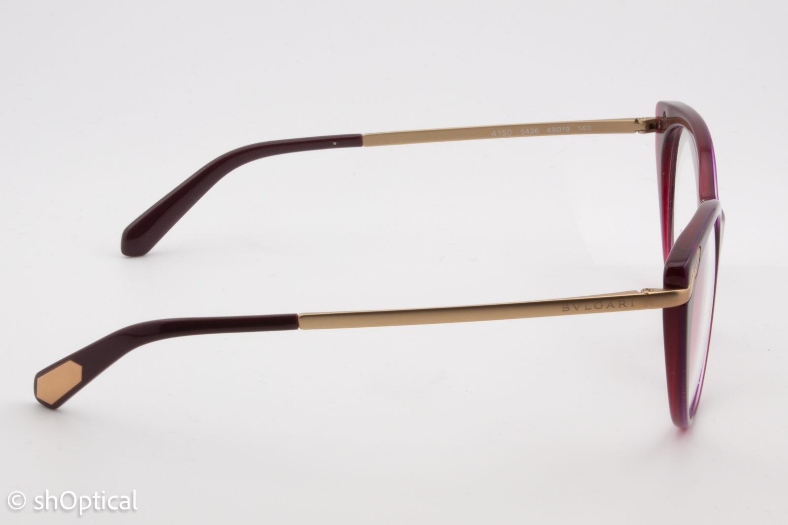 Bvlgari 4150  Female Cat Eye Glasses Frame Top Marc on Violet 49mm