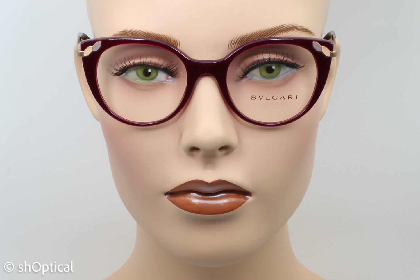 Bvlgari 4150  Female Cat Eye Glasses Frame Top Marc on Violet 49mm