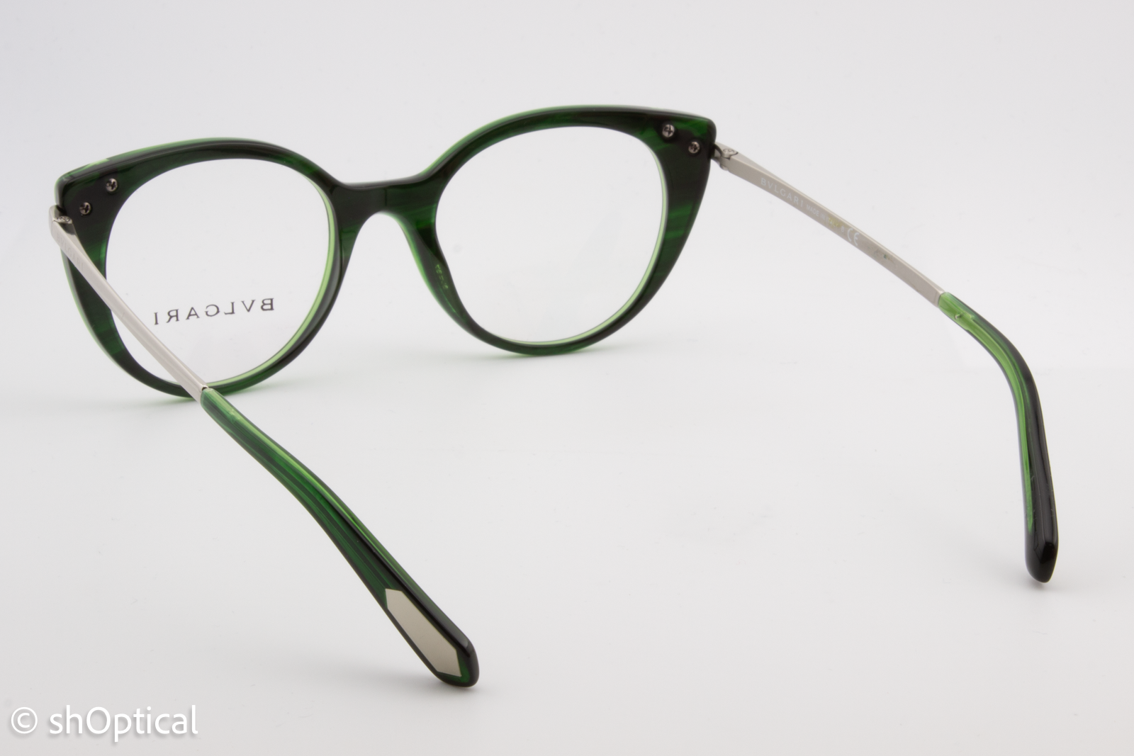Bvlgari 4150  Female Cat Eye Glasses Frame Green 49mm