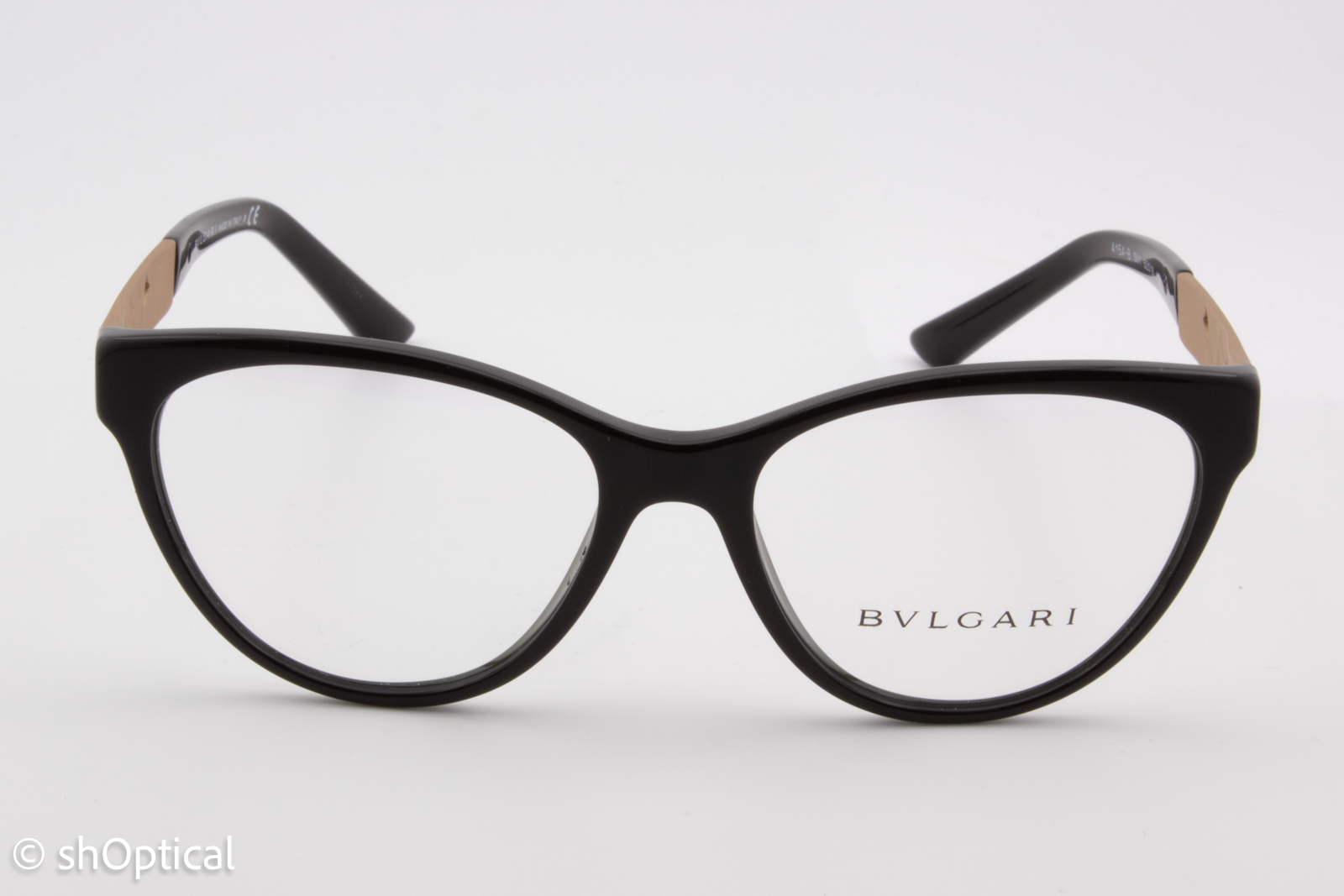 Bvlgari 4154-B  Female Cat Eye Glasses Frame Black 52mm