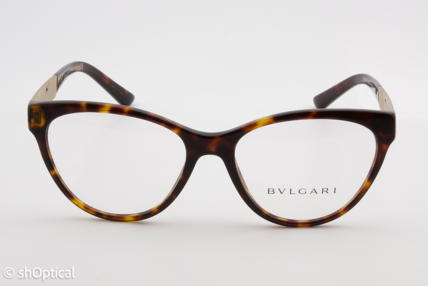 Bvlgari 4154-B  Female Cat Eye Glasses Frame Dark Havana 52mm