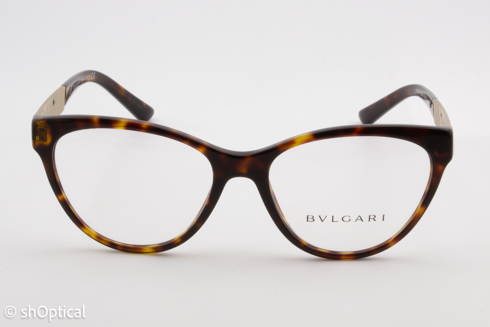 Bvlgari 4154-B  Female Cat Eye Glasses Frame Dark Havana 52mm