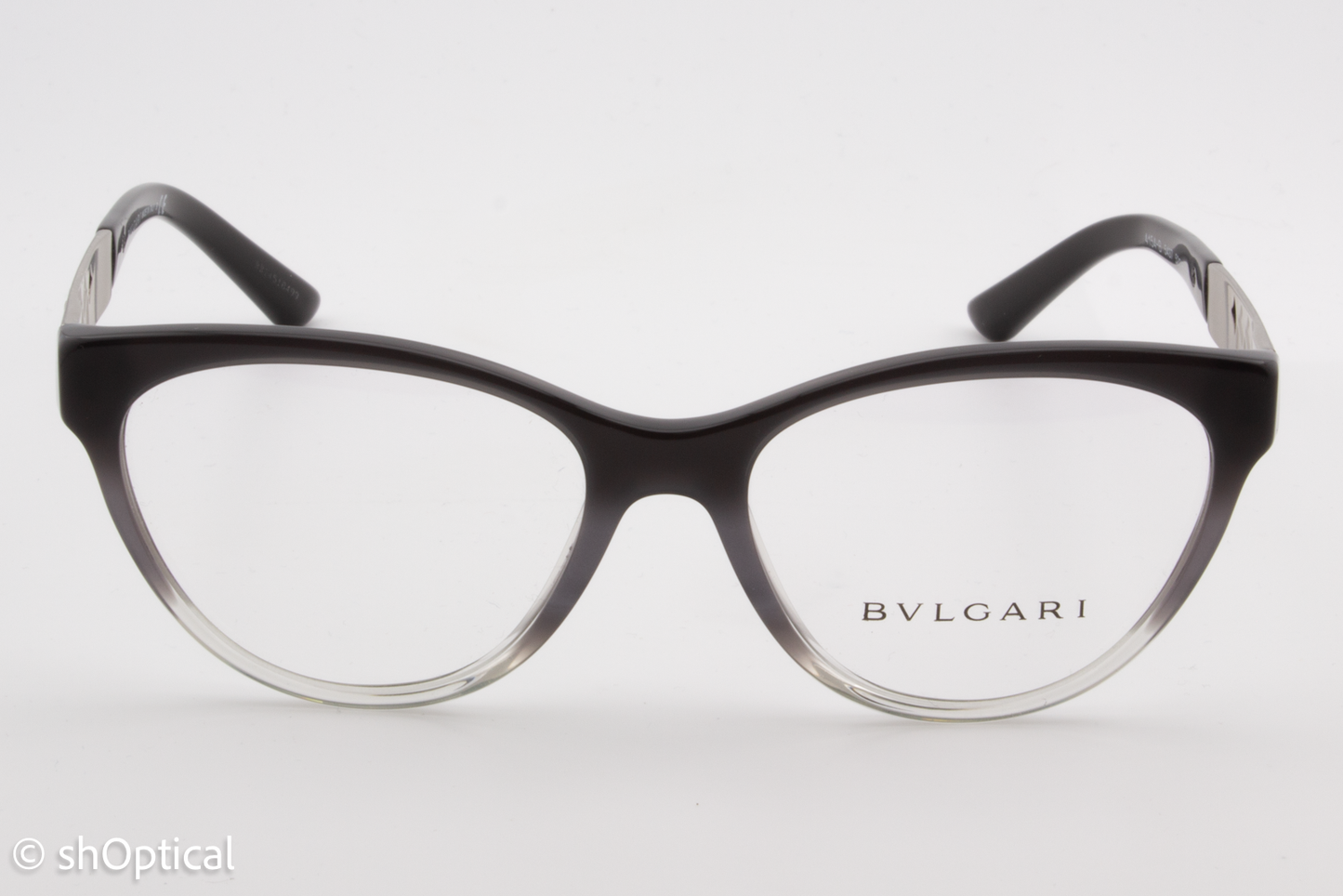 Bvlgari 4154-B  Female Cat Eye Glasses Frame Black Gradient Grey 52mm