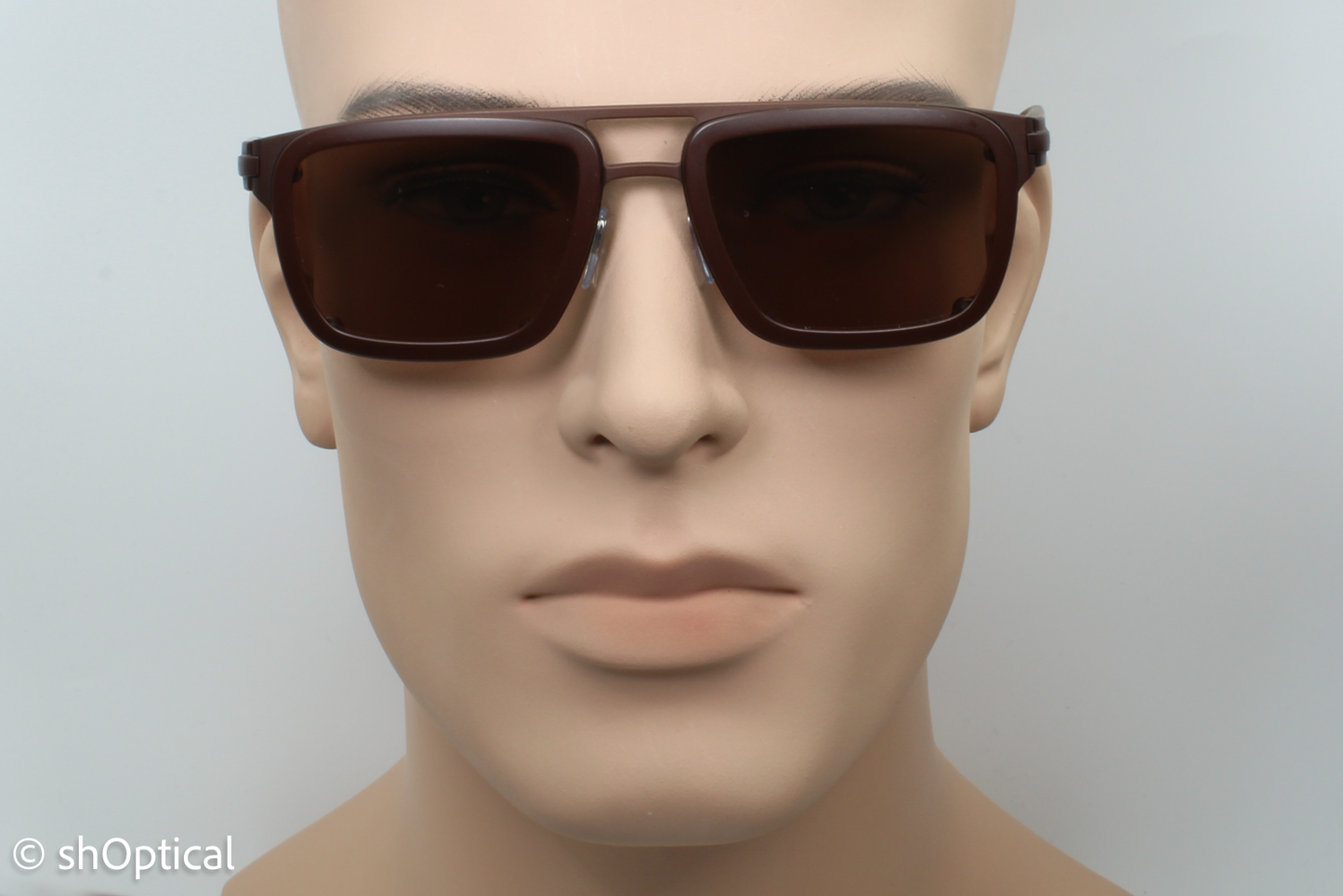 Bvlgari 5057 020/73 Mens Full Rim Sunglasses Dark Brown Matte 60mm