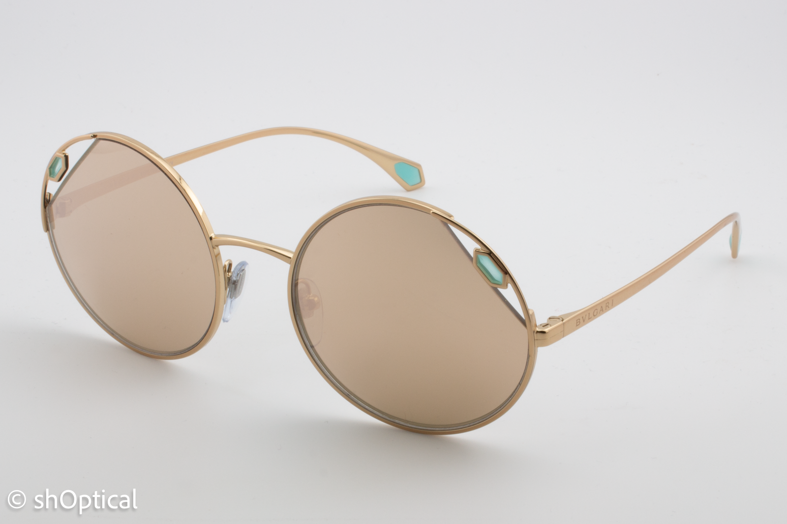 Bvlgari 6159 2014/4Z Womens Full Rim Sunglasses Gold 54mm