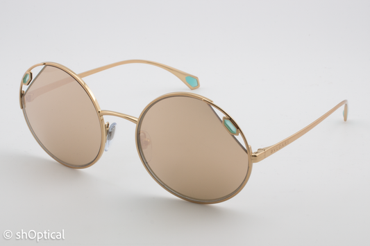 Bvlgari 6159 2014/4Z Womens Full Rim Sunglasses Gold 54mm