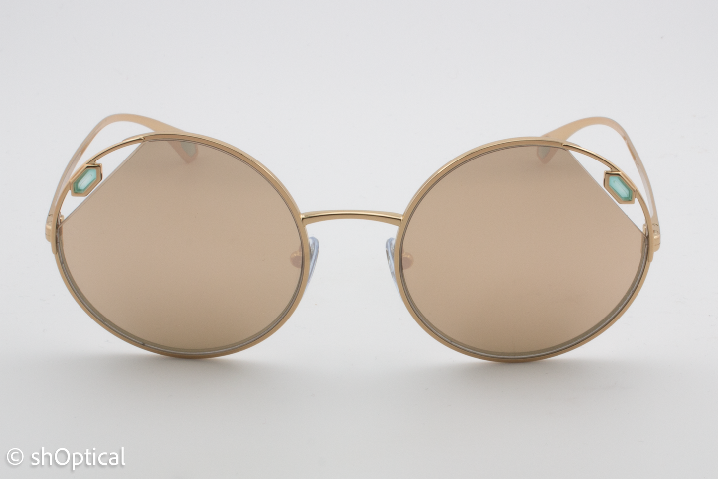 Bvlgari 6159 2014/4Z Womens Full Rim Sunglasses Gold 54mm