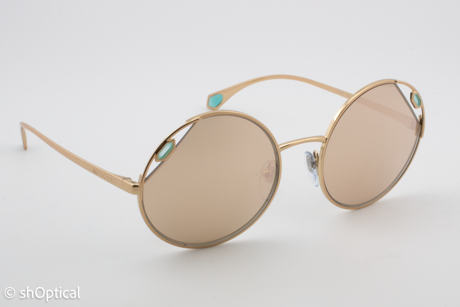 Bvlgari 6159 2014/4Z Womens Full Rim Sunglasses Gold 54mm