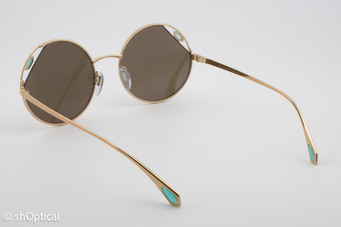 Bvlgari 6159 2014/4Z Womens Full Rim Sunglasses Gold 54mm