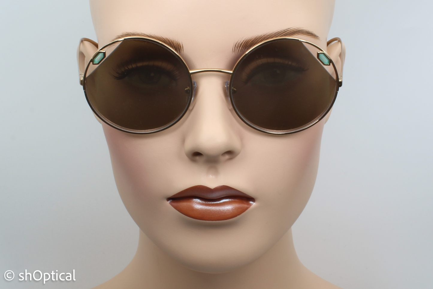 Bvlgari 6159 2014/4Z Womens Full Rim Sunglasses Gold 54mm