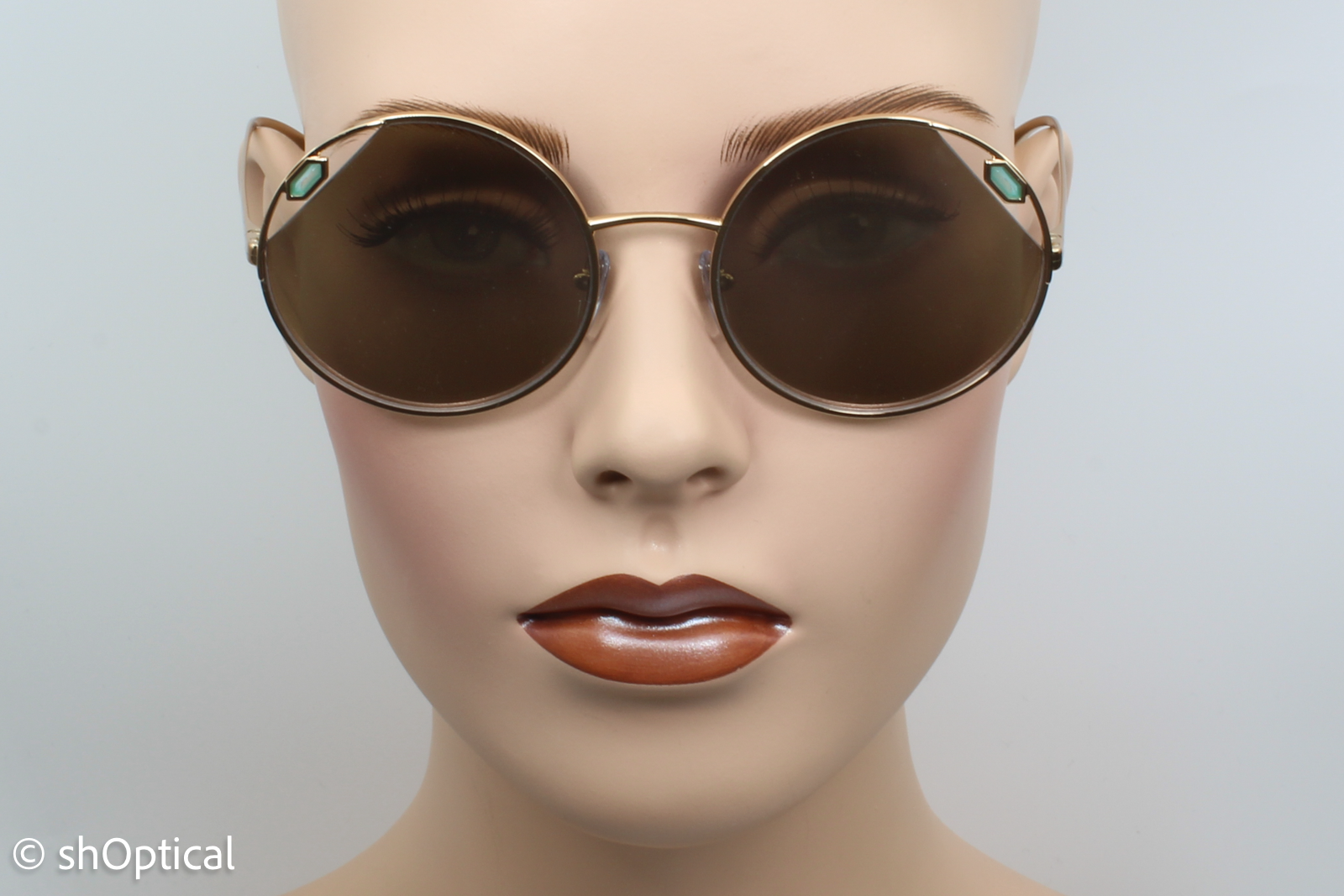 Bvlgari 6159 2014/4Z Womens Full Rim Sunglasses Gold 54mm