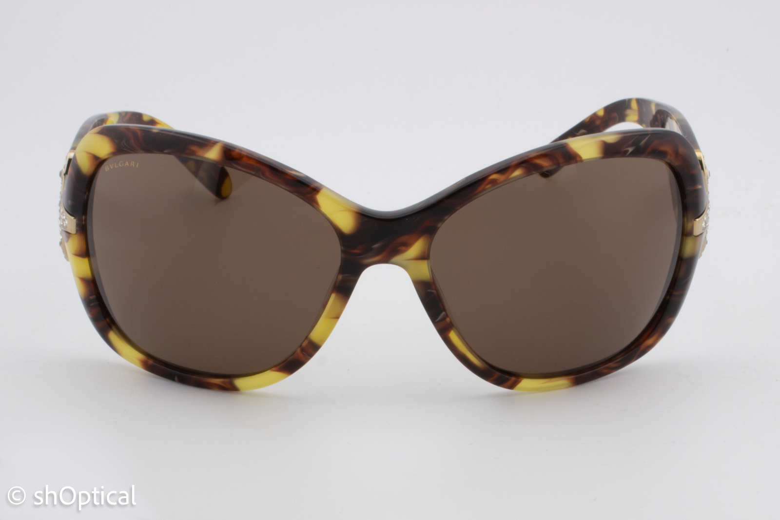 Bvlgari 8044-B 5045/73 Womens Full Rim Sunglasses Tortoiseshell 62mm