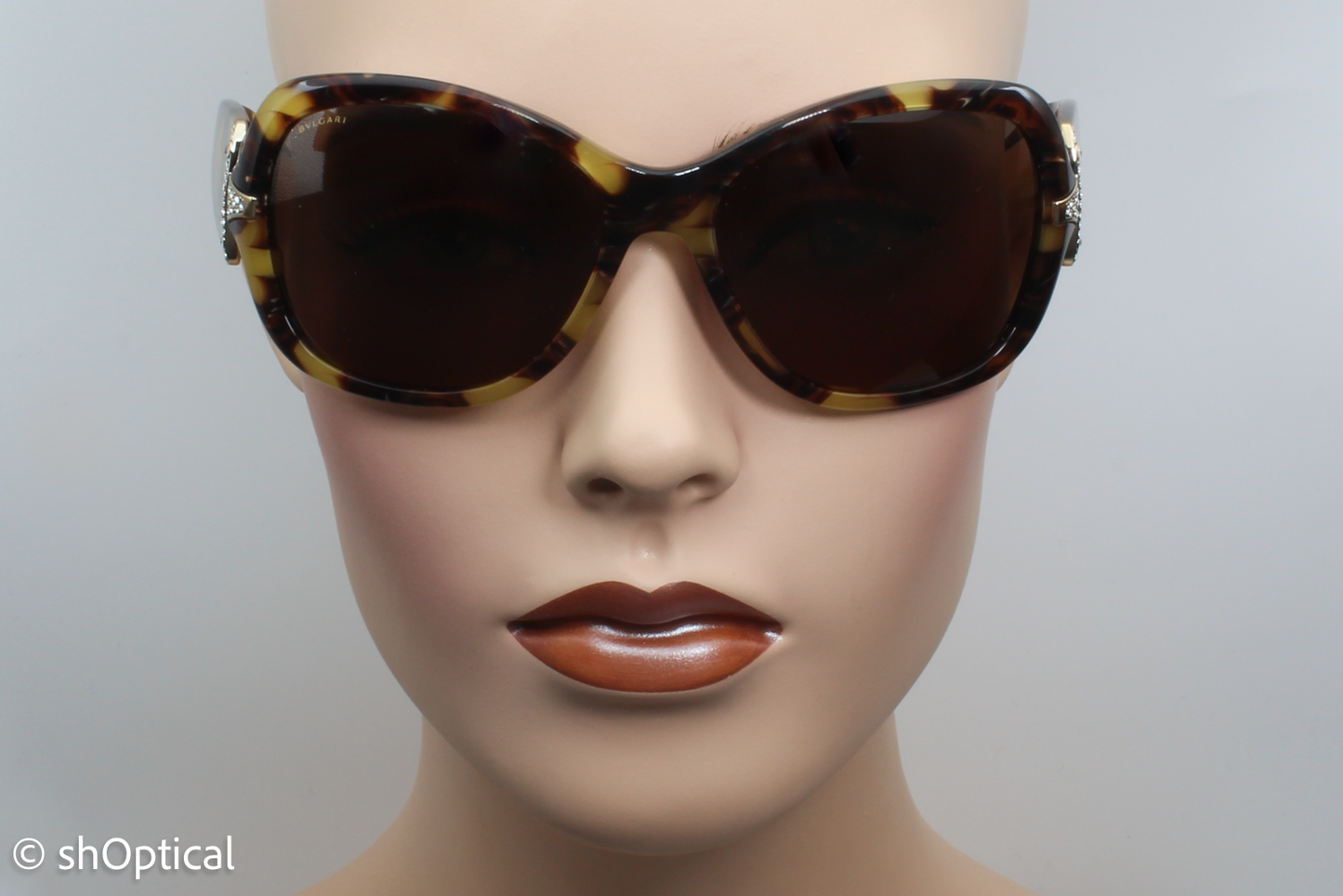 Bvlgari 8044-B 5045/73 Womens Full Rim Sunglasses Tortoiseshell 62mm