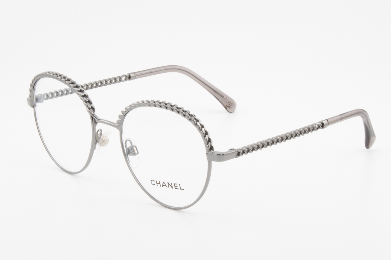 Chanel 2184  Female Round Glasses Frame Gunmetal 50mm