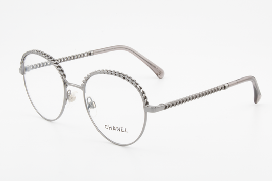 Chanel 2184  Female Round Glasses Frame Gunmetal 50mm